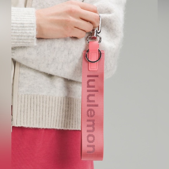 Lululemon Never Lost Keychain, Raspberry Cream/ Wine Berry - NWT - Picture 2 of 5